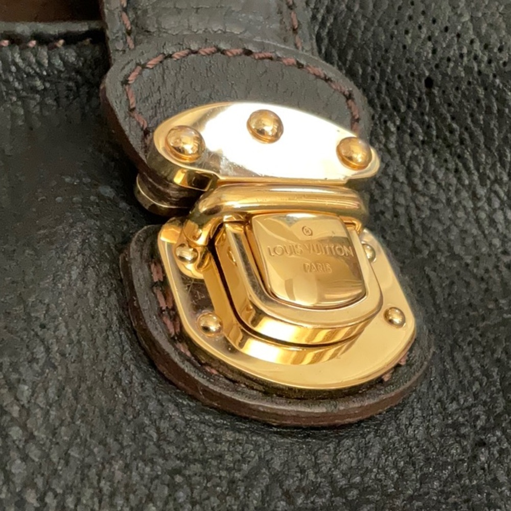 AUTHENTIC LV Mahina Black Leather Handbag - Picture 8 of 12